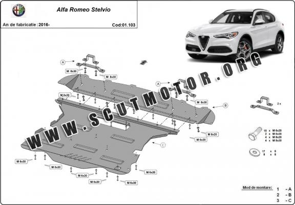 Scut motor metalic Alfa Romeo Stelvio 