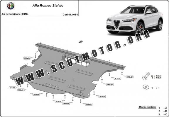 Scut motor metalic Alfa Romeo Stelvio 