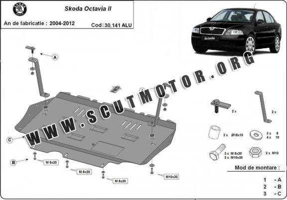 Scut motor din aluminiu Skoda Octavia 2
