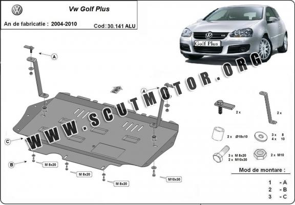 Scut motor din aluminiu VW Golf Plus