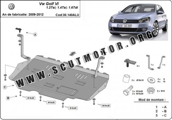 Scut motor din aluminiu VW Golf 6