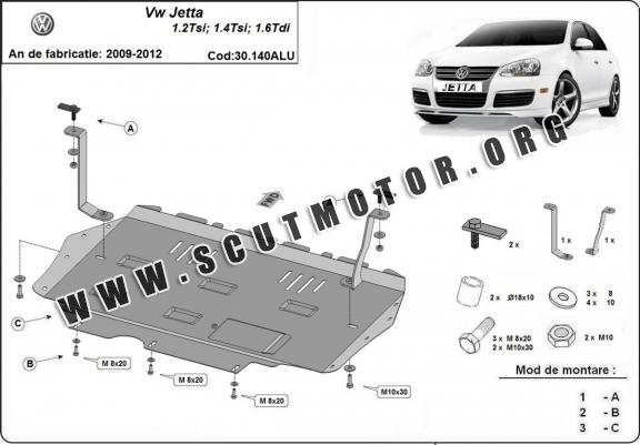 Scut motor din aluminiu VW Jetta