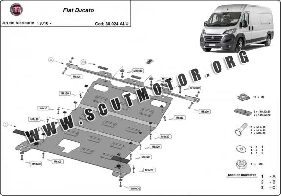 Scut motor din aluminiu Fiat Ducato