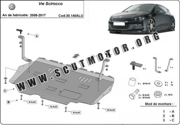 Scut motor din aluminiu Volkswagen Scirocco
