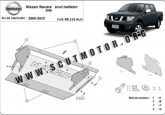 Scut radiator din aluminiu Nissan Navara