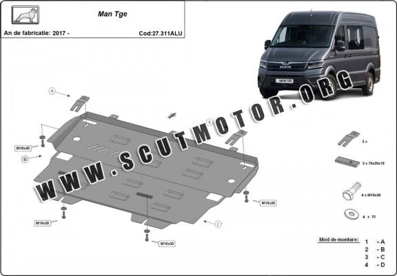 Scut motor din aluminiu MAN Tge