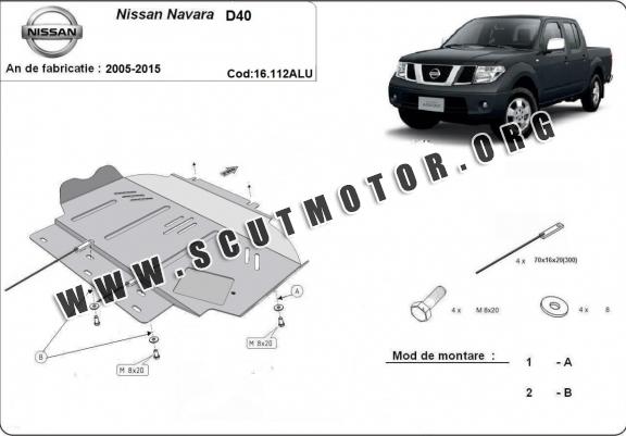 Scut motor din aluminiu Nissan Navara
