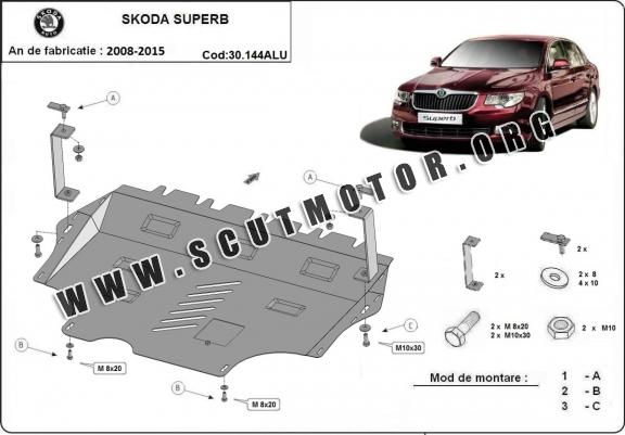 Scut motor din aluminiu Skoda Superb II