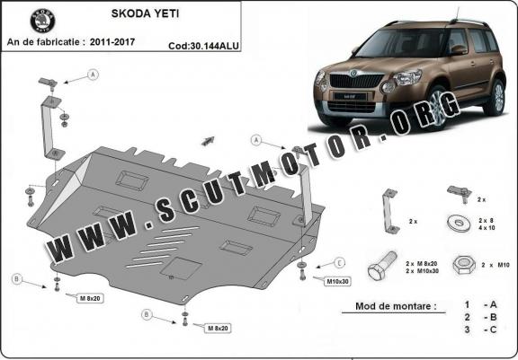 Scut motor din aluminiu Skoda Yeti