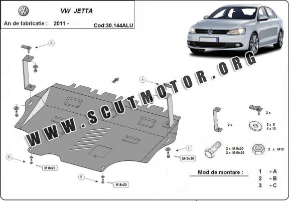 Scut motor din aluminiu  VW Jetta