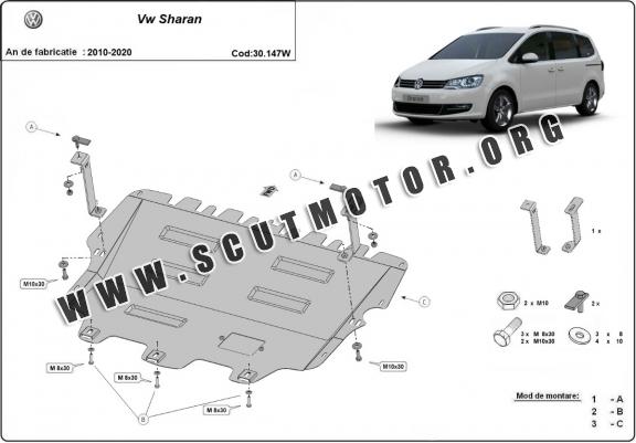 Scut motor metalic Volkswagen Sharan - cu Webasto