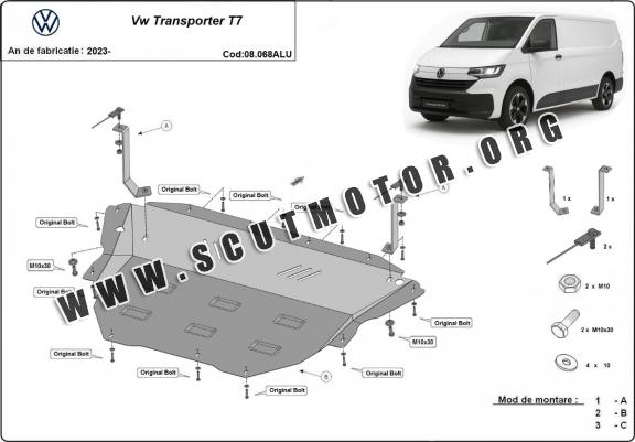 Scut motor din aluminiu Volkswagen Transporter T7