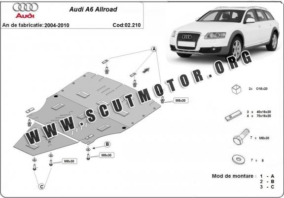 Scut motor metalic Audi A6 Allroad , fără lateral