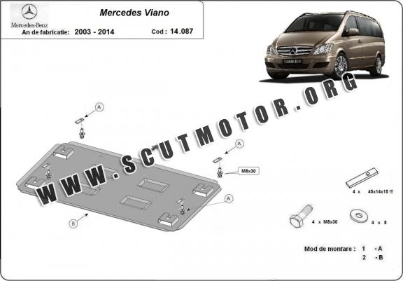 Scut motor metalic Mercedes Viano W639 - 2.2 D 4x2. , 4x4