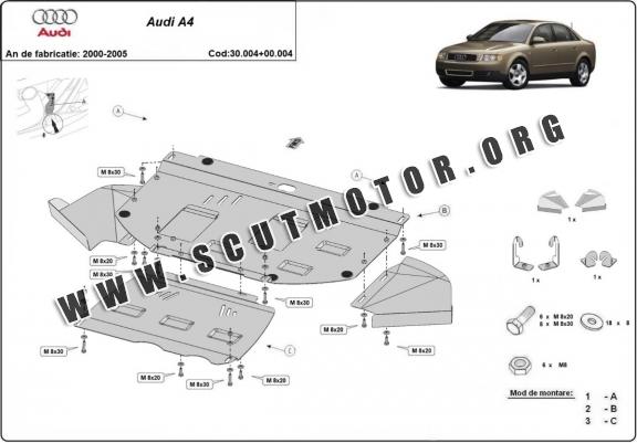 Set de scuturi  Audi A4 B6 - Benzină