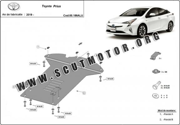 Scut antifurt din aluminiu pentru catalizator pentru Toyota Prius
