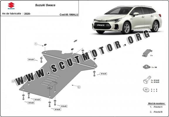 Scut antifurt din aluminiu pentru catalizator pentru Suzuki Swace