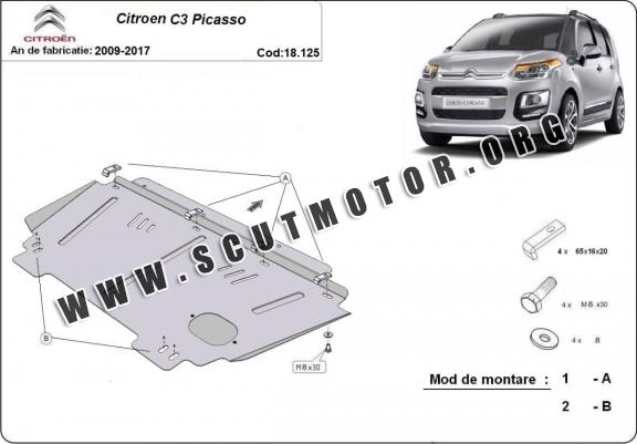Scut motor metalic Citroen C3 Picasso