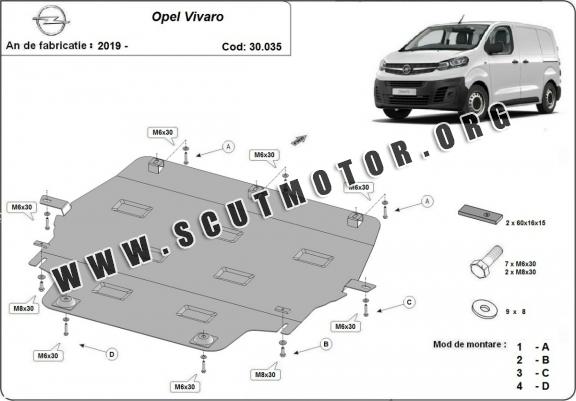 Scut motor metalic Opel Vivaro
