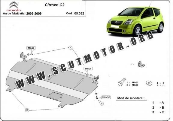 Scut motor metalic Citroen C2