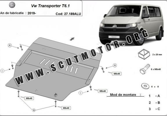 Scut motor din aluminiu Volkswagen Transporter T6