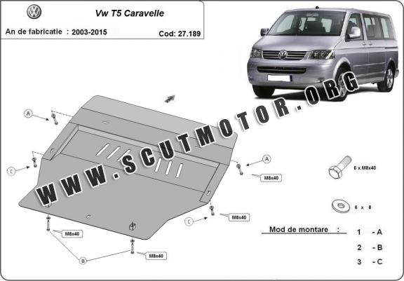 Scut motor metalic Volkswagen Transporter T5 Caravelle 