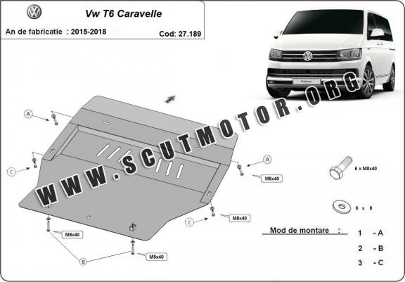 Scut motor metalic Volkswagen Transporter T6 Caravelle 