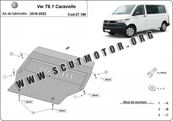 Scut motor metalic Volkswagen Transporter T6.1 Caravelle 