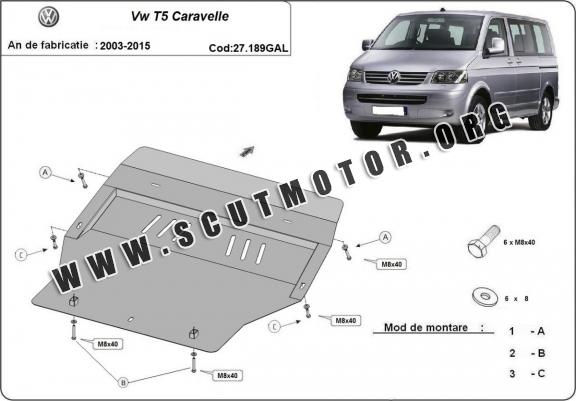 Scut motor metalic galvanizat Volkswagen Transporter T5 Caravelle