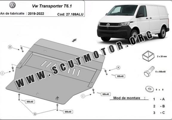 Scut motor din aluminiu Volkswagen Transporter T6.1