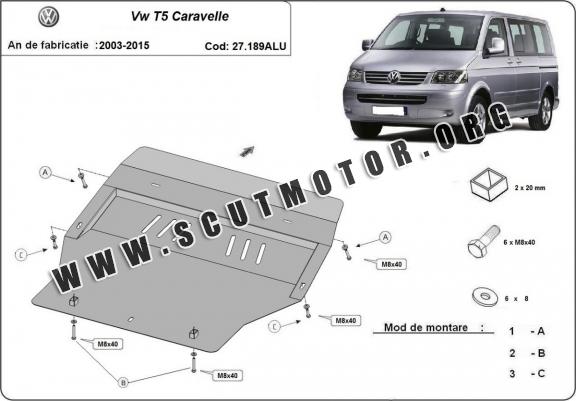 Scut motor din aluminiu Volkswagen Transporter T5 Caravelle 