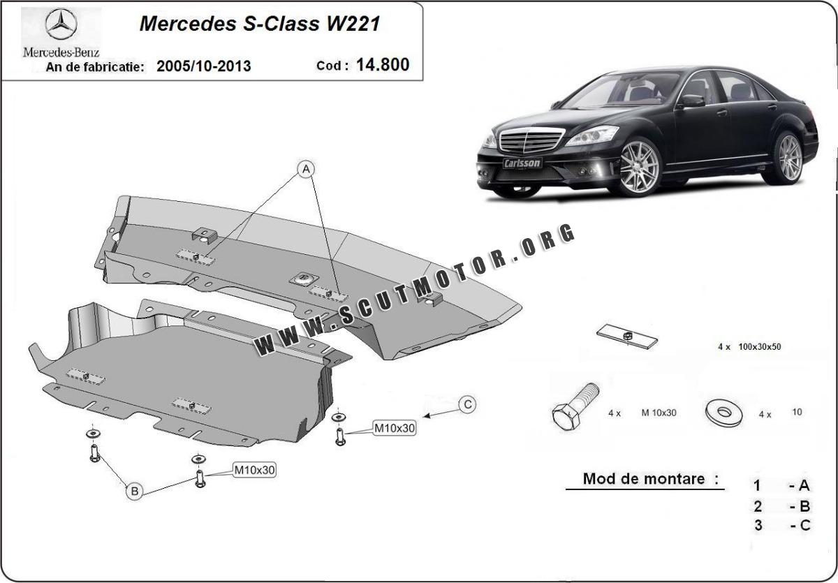 Scut motor metalic Mercedes S-Classe W221 - 4x2