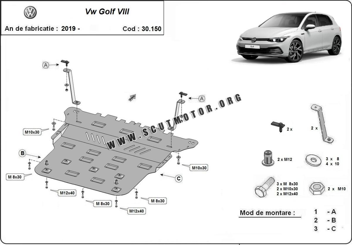 Scut motor metalic VW Golf 8